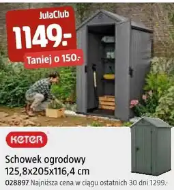 Jula Schowek ogrodowy Keter 125,8x205x116,4 cm oferta