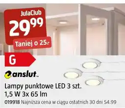 Jula Lampy punktowe LED Anslut 3 szt. 1,5 W 3x 65 lm oferta