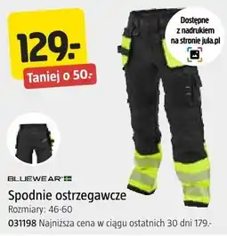 Jula Spodnie ostrzegawcze Bluewear oferta