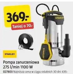 Jula Pompa zanurzeniowa Stanley 275 l/min 1100 W oferta
