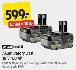 Jula Akumulatory 2 szt. Ryobi One+ 18 V 4,0 Ah oferta
