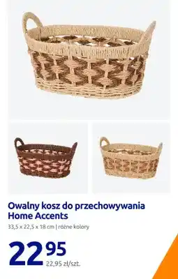 Action Owalny kosz do przechowywania Home Accents 33,5x22,5x18 cm oferta