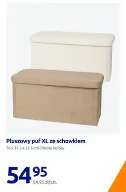 Action Pluszowy puf Xl ze schowkiem oferta