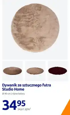 Action Dywanik ze sztucznego futra Studio Home Ø90 cm oferta