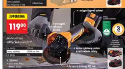 Biedronka Niteo Akumulatorowa szlifierka kątowa 20 V oferta