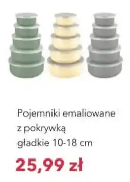 Nela Pojemniki emaliowane z pokrywką gładkie oferta