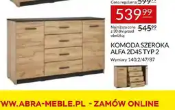 Abra Komoda Szeroka Alfa 2D4S Typ 2 oferta