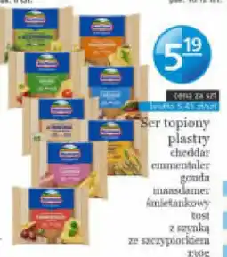 Specjał Ser topiony plastry cheddar emmentaler gouda maasdammer śmietankowy tost z szynką ze szczypiorkiem oferta