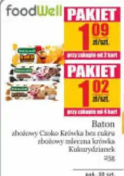 Specjał Baton zbożowy Czoko Krówki bez cukru zbożowy mleczna krówka Kukurydzianek oferta
