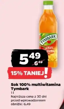 Netto Sok 100% multiwitamina Tymbark oferta
