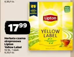 Netto Herbata czarna ekspresowa Lipton Yellow Label oferta