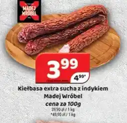Delfin Kiełbasa extra sucha z indykiem Madej Wróbel oferta