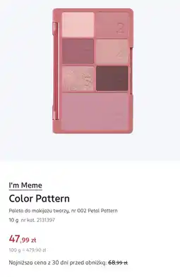 Rossmann I'm Meme Color Pattern Paleta do makijażu twarzy, nr 002 Petal Pattern oferta