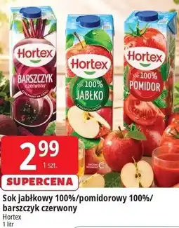 E.Leclerc Sok jabłkowy 100%/pomidorowy 100%/barszczyk czerwony Hortex oferta