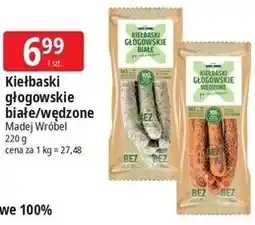 E.Leclerc Kiełbaski głogowskie białe/wędzone Madej Wróbel oferta
