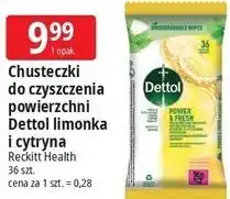 E.Leclerc Chusteczki do czyszczenia powierzchni Dettol limonka i cytryna Reckitt Health oferta