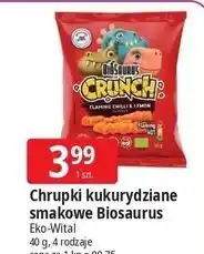 E.Leclerc Chrupki kukurydziane smakowe Biosaurus Eko-Wital oferta