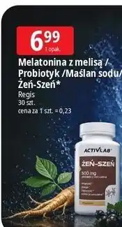 E.Leclerc Melatonina z melisą / Probiotyk / Maślan sodu / Żeń-Szeń* Regis oferta