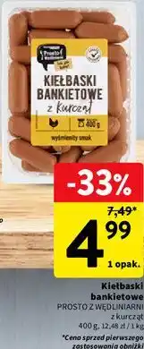 Intermarche Kiełbaski bankietowe PROSTO z Wędliniarni z kurcząt oferta