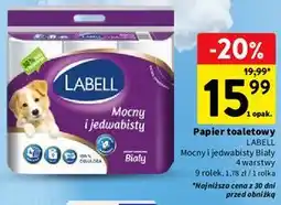 Intermarche Papier toaletowy LABELL Mocny i jedwabisty Biały oferta