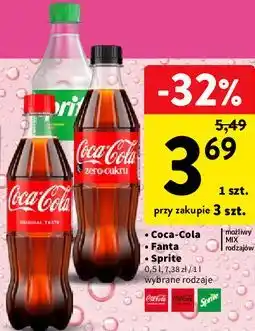 Intermarche Napój Coca-Cola / Fanta / Sprite wybrane rodzaje oferta