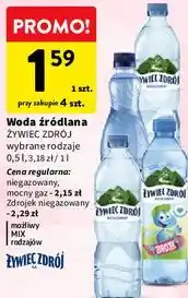 Intermarche Woda źródlana Żywiec Zdrój wybrane rodzaje oferta
