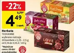Intermarche Herbata Teekanne wybrane rodzaje oferta