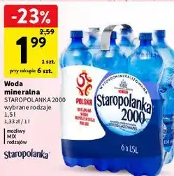 Intermarche Woda mineralna Staropolanka 2000 wybrane rodzaje oferta