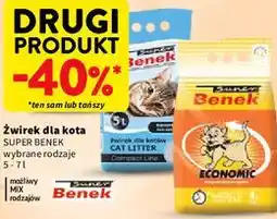Intermarche Żwirek dla kota SUPER BENEK wybrane rodzaje oferta