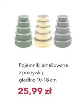 Nela Pojemniki emaliowane z pokrywką gładkie 10-18 cm oferta