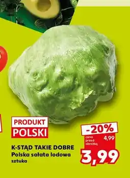 Kaufland Sałata lodowa polska K-Stąd Takie Dobre oferta
