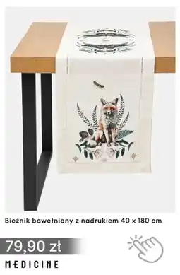 Medicine Bieżnik bawełniany z nadrukiem 40x180 cm Medicine oferta