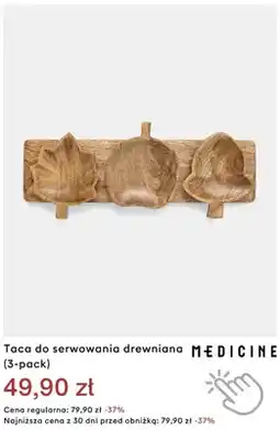 Medicine Taca do serwowania drewniana 3-pak Medicine oferta