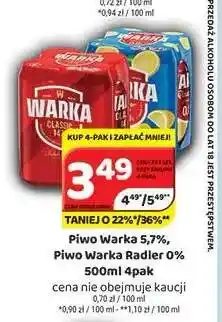 Delfin Piwo Warka 5,7% 4-pak oferta