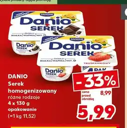 Kaufland Serek homogenizowany Danio 4-pak oferta
