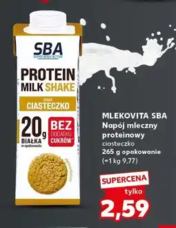 Kaufland Napój mleczny proteinowy ciasteczko Mlekovita SBA oferta