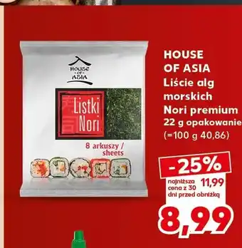 Kaufland Liście alg morskich Nori premium House of Asia oferta