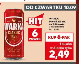 Kaufland Piwo Warka Classic 6-pak oferta