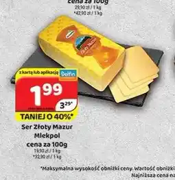 Delfin Ser Złoty Mazur Mlekpol oferta