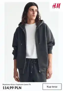H&M Rozpinana bluza z kapturem Loose Fit H & M oferta