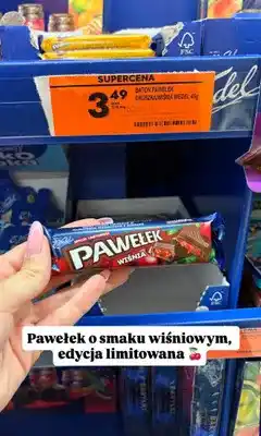 Biedronka Baton Pawełek Wiśnia E.Wedel oferta