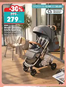 Biedronka Wózek spacerowy Estelle Gold składany w walizkę lekki szaro-złoty MoMi oferta