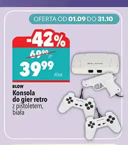 Biedronka Konsola do gier retro z pistoletem biała Blow oferta
