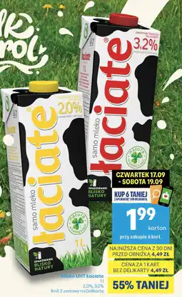 Delikatesy Centrum Mleko uht łaciate oferta