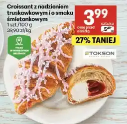 Delikatesy Centrum Croissant z nadzieniem truskawkowym i o smaku śmietankowym oferta