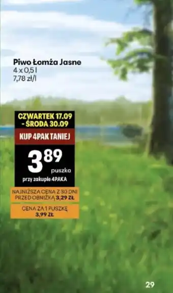Delikatesy Centrum Piwo Łomża Jasne oferta