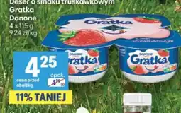 Delikatesy Centrum Deser o smaku truskawkowym Gratka Danone oferta