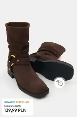 Sinsay Skórzane botki oferta