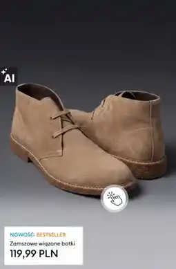 Sinsay Zamszowe wiązane botki oferta