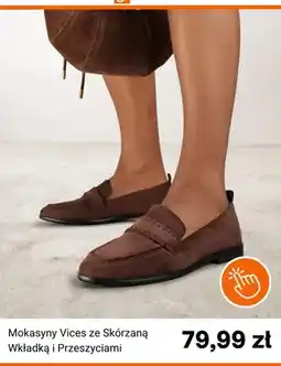 Born2be Mokasyny Vices ze skórzaną wkładką i przeszyciami oferta